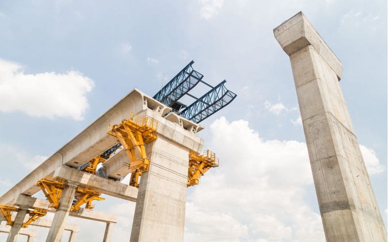 Large bridge under construction